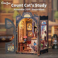 Bookstore Book Nook DIY Miniature Dollhouse Kit with Light