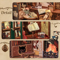 Retro Bookshop DIY Book Nook Kit — Wooden Bookshelf Insert