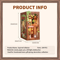Bookstore Book Nook DIY Miniature Dollhouse Kit with Light
