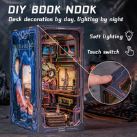 Bookstore Book Nook DIY Miniature Dollhouse Kit with Light