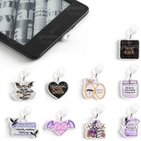 Bookish Slogan Charm Dust Plug — Pick Your Mood