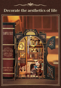 Retro Bookshop DIY Book Nook Kit — Wooden Bookshelf Insert