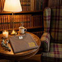 Books Over People Tee — Gold Embroidery