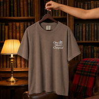 One More Chapter Tee — White Embroidery