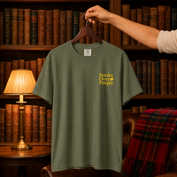 Books Over People Tee — Gold Embroidery