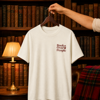 Books Over People - Wine Embroidery