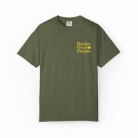 Books Over People Tee — Gold Embroidery